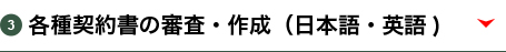 各種契約書の審査・作成（日本語・英語）